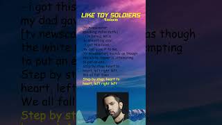 Eminem  Like Toy Soldiers Lyrics shorts [upl. by Suiluj]