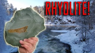 Flint Knapping a Rhyolite Paleoindian Knife What is the problem [upl. by Esoryram]