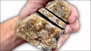 Whats Inside Mexican Agates Cutting Agates Open [upl. by Elburr]