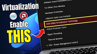 How to EnableDisable VIRTUALIZATION in Windows 1011 using BIOS [upl. by Pelagi]