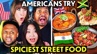 Americans Try The Spiciest Street Food From Around The World [upl. by Naawaj]