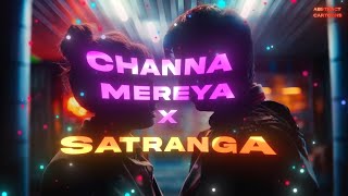 Satranga x Channa Mereya Full Version  Abstract Cartoons  Arijit Singh  Insta Viral [upl. by Biegel]