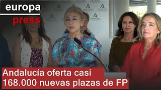 Andalucía oferta para el curso 202425 casi 168000 plazas de FP de nuevo ingreso todas Dual [upl. by Hankins]