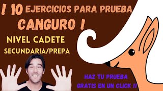 10 Ejercicios para CANGURO matemático 2021 3ero Secundaria 1ero prepa Prueba gratis y soluciones [upl. by Akinak667]