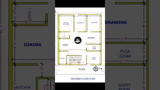 1400 square feet house design l 35 by 40 house plan design l engineeranuj shorts ytshorts [upl. by Zelazny941]