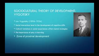 Chapter 9  Vygotskys Sociocultural Theory of Development [upl. by Ruffin]