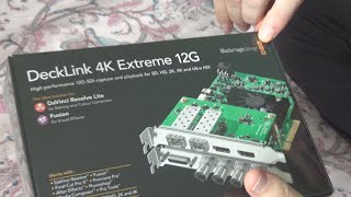 Unboxing and test of Blackmagic Design Decklink 4K Extreme 12G Framegrabber [upl. by Comethuauc314]