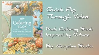 Posh Coloring Book  Inspired by Nature by Marjolein Bastin  Quick Flip Through Video [upl. by Nabe836]