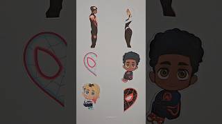 Spider Man Verse 3 Miles Morales x Gwen Matching paper puzzle shorts art spiderman [upl. by Ispep]