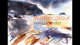 Semi Abstract Watercolour Seascape Demonstration by Adrian Homersham [upl. by Cordy]