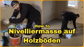 How to Nivelliermasse auf Holzböden Holzboden spachteln  so gehts [upl. by Niehaus]