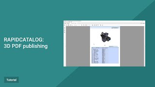 RapidCatalog Tutorial 3D PDF publishing [upl. by Lawford]