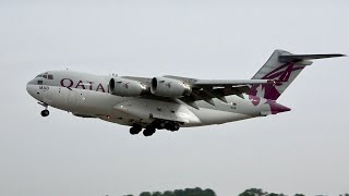 RIAT Wednesday arrivals RAF Fairford 2019 AirShow A400 KC135 C17 Harrier Tornado Thypoon Gripen B52 [upl. by Ynnoj98]