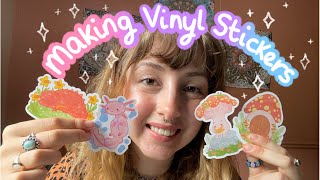 Weekly vlog 3 lots of drawing and making vinyl stickers using my Cricut explore air 2 [upl. by Yert370]