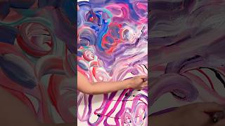 Satisfying Squiggle Blend Acrylic Painting intuitive painting satisfyingvideo [upl. by Oeflein571]