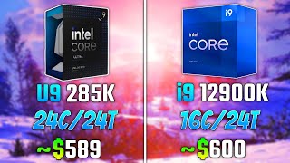 INTEL ULTRA 9 285K vs INTEL i912900K  Test in 6 Games [upl. by Aven117]