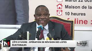 Côte d´ivoire  Opération de révision des listes électorales [upl. by Dorion]