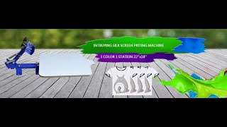 INTBUYING Screen Printing Press One Color One Station [upl. by Yevi]