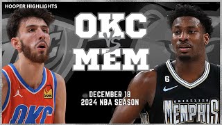 Memphis Grizzlies vs Oklahoma City Thunder Full Game Highlights  Dec 18  2024 NBA Season [upl. by Ydospahr567]