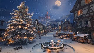 Medieval Christmas Market 🎄 Relax on this Winter Ambience Experience in Medieval Town at calm Night [upl. by Joli]