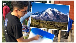 Pintando el CHIMBORAZO en vivo 🗻🎨 [upl. by Aronel]