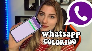 chegou🌈 COMO DEIXAR O WHATSAPP COLORIDO NO ANDROID [upl. by Schweitzer890]