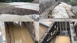 Impact of Dam Flood Releases Trash and Debris from Heavy Rainfall [upl. by Thill]