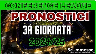 Schedina pronostici Conference League 3a giornata 7 novembre 2024 conferenceleague league [upl. by Airbmak]