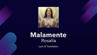 ROSALÍA  MALAMENTE Lyrics English and Spanish  Malamente English Lyrics Translation [upl. by Panthia307]