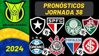 Pronósticos Brasileirao Jornada 38  Liga Brasileña 2024 [upl. by Lled321]