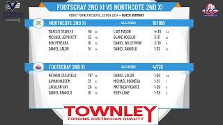 Footscray 2nd XI v Northcote 2nd XI [upl. by Aropizt684]