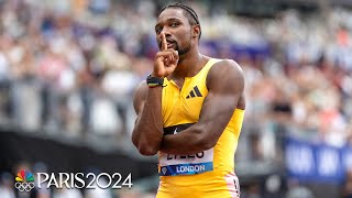 Noah Lyles runs a PERSONAL BEST to win mens 100m at London Diamond League  NBC Sports [upl. by Nwahsuq]