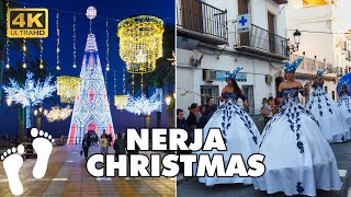 NERJA Spain Costa del Sol Andalucia Christmas December Winter ► Walking Tour 4K ► [upl. by Sil]