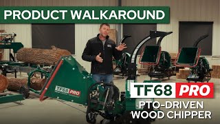 Woodland Mills TF68 PRO PTODriven Wood Chipper Walkaround [upl. by Robison]