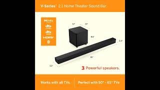 Review VIZIO VSeries 21 Home Theater Sound Bar V21xJ8 with Dolby Audio Wireless Subwoofer [upl. by Herculie]