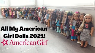 All My American Girl Dolls I UPDATED SPRING 2021 MASSIVE Collection [upl. by Griggs122]