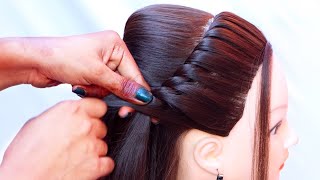 Most Easy amp Graceful hairstyle  quick hairstyle  simple hairstyle  hairs style [upl. by Ahsekin]