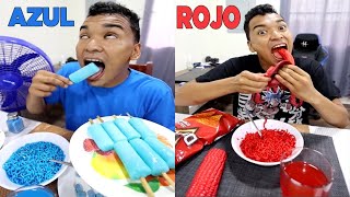 CUANDO TE RETAN A COMER TODO ROJO 🔴 Y AZUL 🔵 😂 1 HORA DE RISA CON ALFREDO LARIN Y SUS AMIGOS  HUMOR [upl. by Eellac]