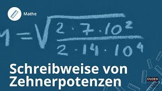 Wissenschaftliche Schreibweise Scientific notation mit Zehnerpotenzen – Mathe  Duden Learnattack [upl. by Fai]