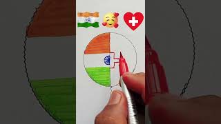 Balloon🎈Indian flag  drawing shorts art drawing flag independenceday [upl. by Eeleimaj]