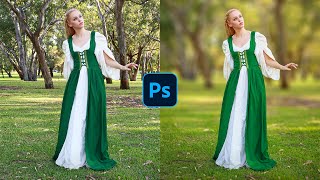 How To Blur Backgrounds in Photoshop FAST amp EASY [upl. by Ryun]