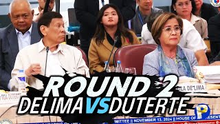 Delima vs Duterte ROUND TWO mainit na paghaharap ng dalawa sa hearing ng Quadcom [upl. by Jeffry]