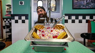 KRISCHS WORLD FAMOUS KITCHEN SINK CHALLENGE  LONG ISLAND PT1  BeardMeatsFood [upl. by Ylrebmi]