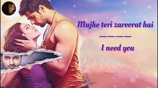 Mujhe Teri Zaroorat Hai Song Lyrics English Translation  Ek Villain  English Translation [upl. by Sheff]