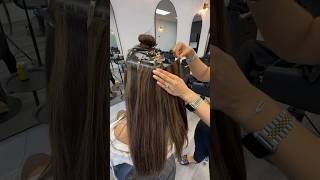 Bellami professional flex weft install hairextensions hairweft weftextensions humanhairweave [upl. by Noslen]