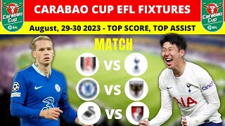 Carabao EFL CUP Fixtures  2nd Round 2930 August Match  Carabao CUP 202324 Match Schedule [upl. by Kinnie]