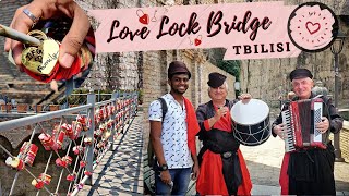 🔐 Love Lock bridge amp secret waterfall ⛰️ in Old Tbilisi Georgia 🇬🇪  Bridge of Love ❤️ Vlog  19 [upl. by Hesper]