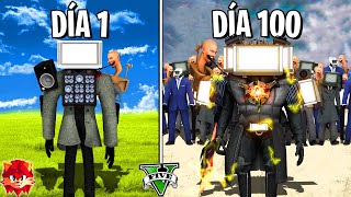 SOBREVIVÍ 100 DÍAS como TITAN TV MAN PARASITO en GTA 5  Skibidi Toilet mod [upl. by Nirik]