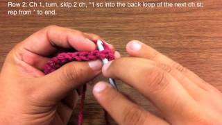 How to Crochet the Back Loop Single Crochet Stitch [upl. by Marka]