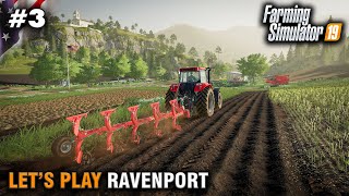 Lets play Farming Simulator 19 Ravenport 3 Extending Our Fields [upl. by Pinckney408]